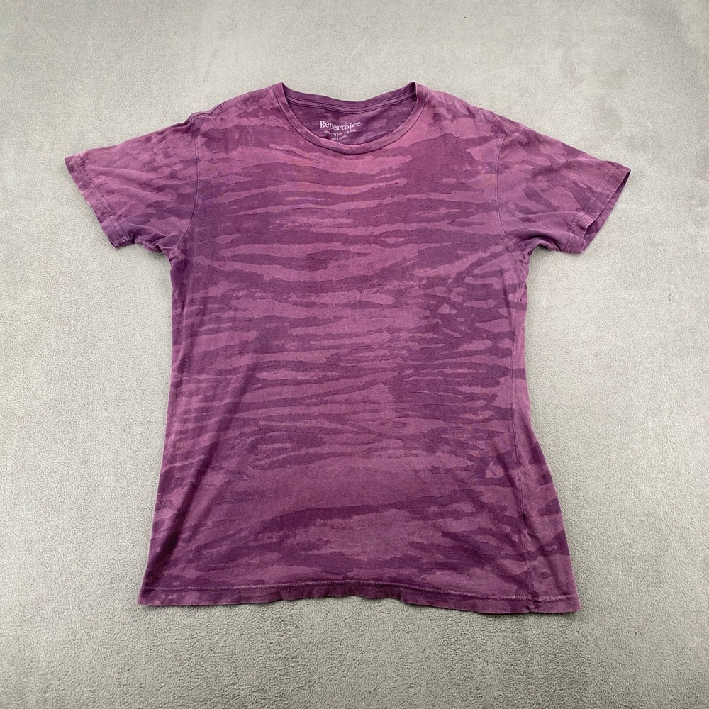 Repertoire Purple Camo Wash T-Shirt Mens Large Y2K Grunge Cotton Tee